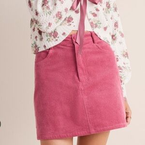 Francesca's Collections Rose Mini Skirt